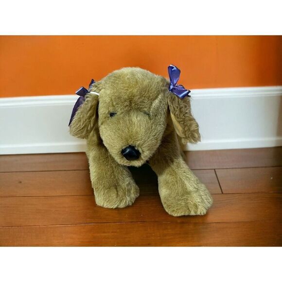 Early Build a Bear Golden Tan Yellow Lab Puppy Plush Stuffed Dog Labrador Heavy - Picture 1 of 9